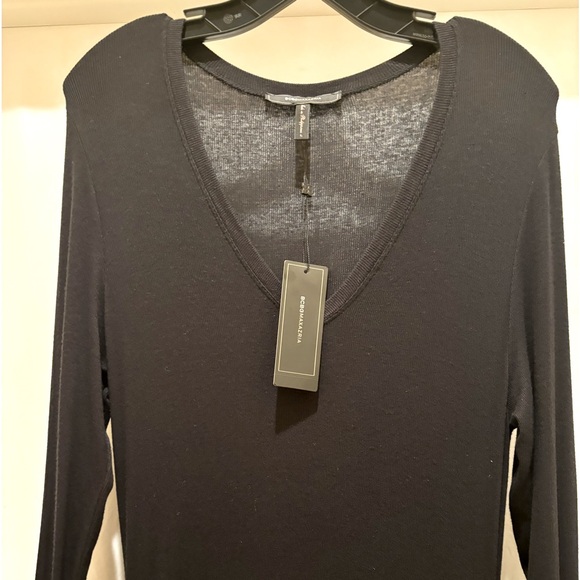NWT BCBGMAXAZRIA “TIFFANY” ELEGANT BLACK LONG BLACK DRESS LONG SLEEVE- Large - Picture 9 of 14